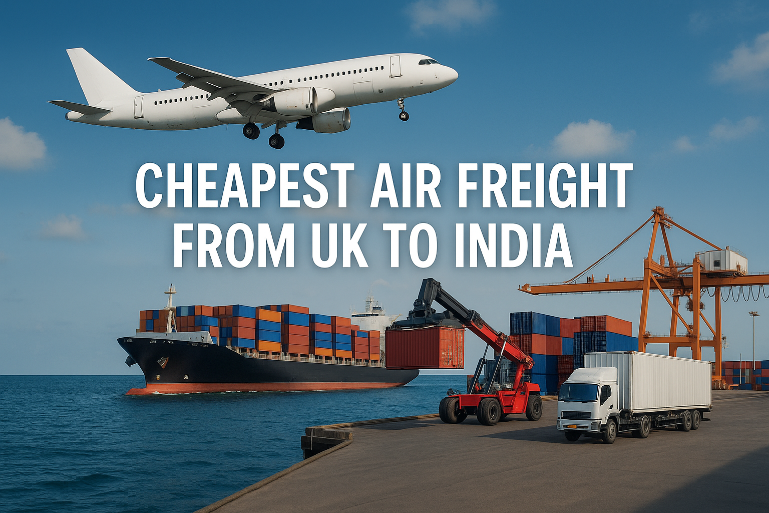 air freight from UK to India, cargo shipping UK to India, international courier UK to India, air cargo services UK to India, cheapest air freight UK to India, door-to-door shipping UK to India