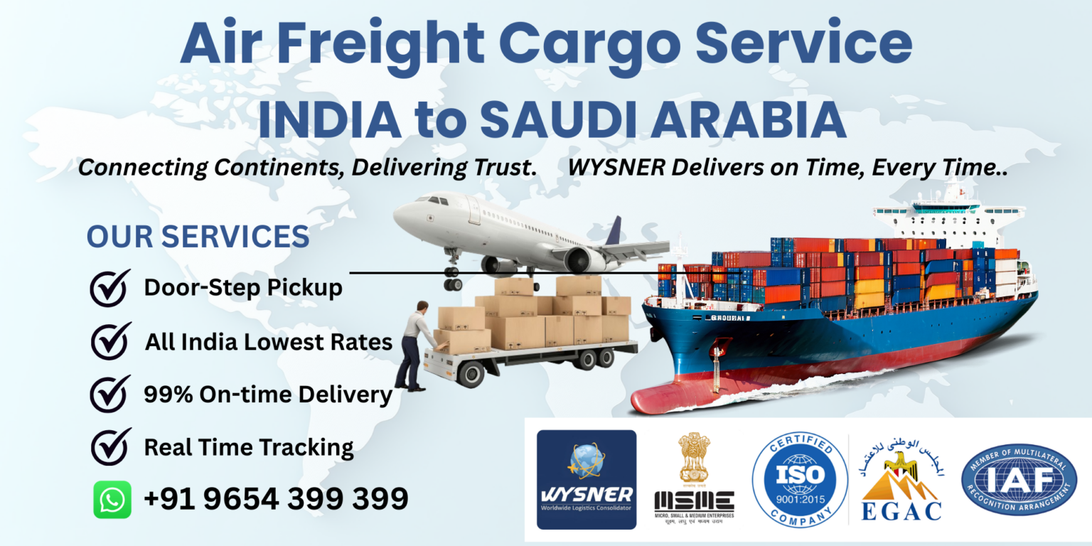 Air Cargo Service from India to Saudi Arabia | Door-to-Door Shipping